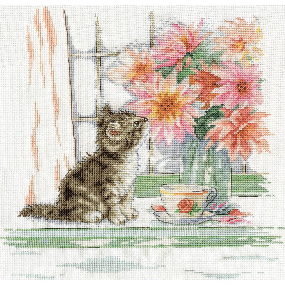 Curious Kitty Counted Cross Stitch Kit